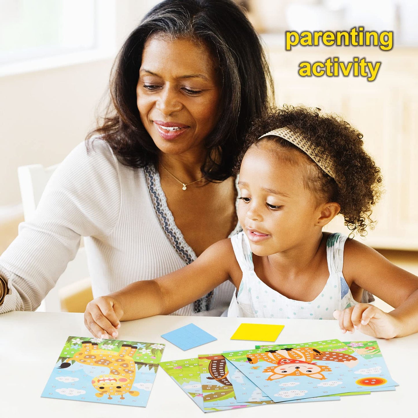 LZHZH 6 PCS - Mosaics Sticker Art Kit for Kids