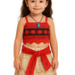 Fancydresswale Princess Monana Costume For Girls With Magical Seashell Necklace (6-7 Years)