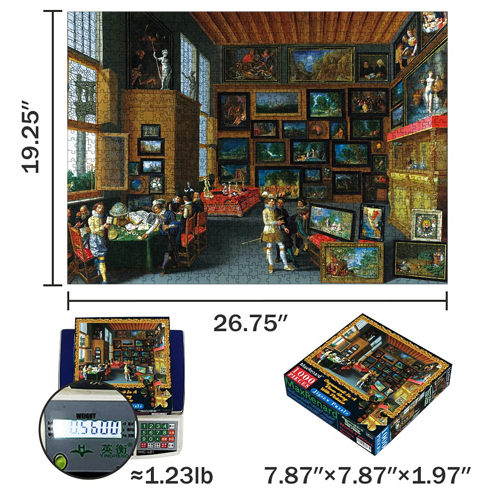 MaxRenard Game Jigsaw Puzzle 1000 Pieces for mature-themed Oil Painting Collection Cognoscenti in A Room Hung with Pictures Famous Artwork Toy