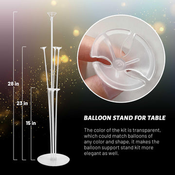 Joyypop 24 Sets Balloon Stand Kit, Balloon Sticks With Base Birthday Graduation Party Decorations Wedding