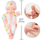 Xfeyue 10 Inch Newborn Reborn Baby Doll And Clothes Set Washable Realistic Soft Silicone Sleeping Baby Doll With Beautiful Flower Pattern Jumpsuit And Hat-Best Gift For Kids Girls