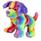 Stuffems Toy Shop Cuddly Soft 8" Stuffed Rainbow Dog - Polyester, Multicolor, Model 4051-S