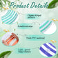 Wettarn 4 Pcs Pool Tubes with Fun Prints Inflatable Floats Swimming Toys Classic Striped Inner Tubes for Pool Bachelorette Floaties for Summer Beach Party Decor Supplies(Stripe Style Age 16)