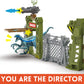 12Pcs Mini Dinosaurs Figurines Toys With Dinosaur Trainning Fence Play Toys Set For Kids 3-5 5-7, Capture N Escape Jurassic Dino World Playset, Including 12 Jurassic Dinosaur Fences Gates 2 Blasters