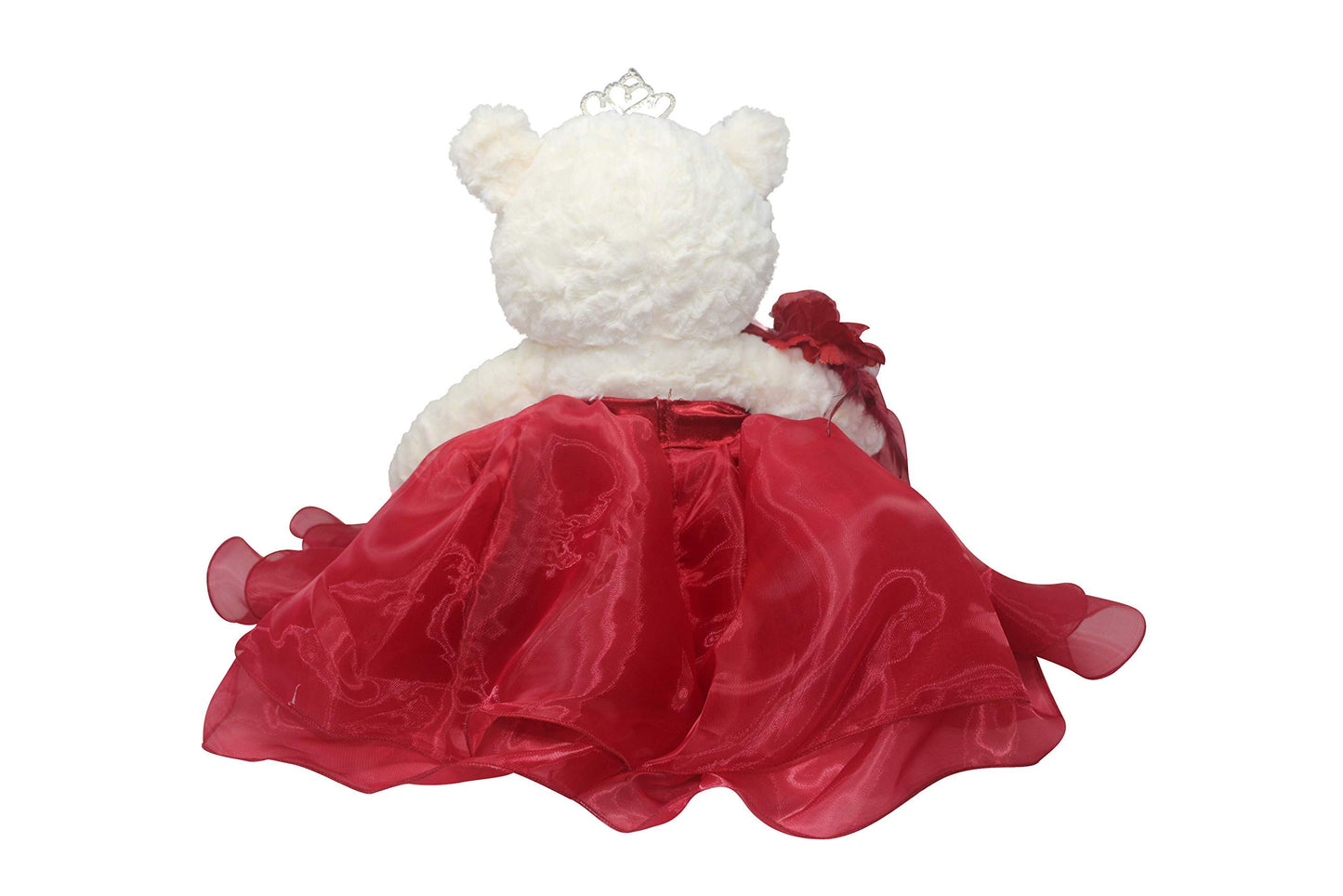 20' Quinceanera Burgundy Teddy Bear Doll With Dress - Kinnex Collections, Realistic & Unique Centerpiece B16831-7