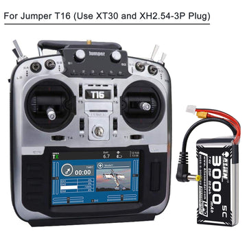 Crazepony 3000mAh 2S LiPo Battery Fatshark FPV Goggles Battery 7.4V with XT30/DC5.5 Plug for D JI HD Digital Goggles Skyzone 03O