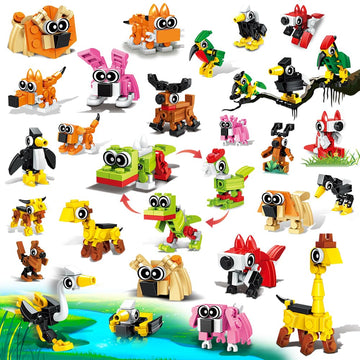 Insoon 30 Pack Party Favors For Easter Gift, 750 Pcs Animals Building Block Toy For Goodie Bag Stuffers, Classroom Student Prizes Children'S Day Birthday For Kids Boys Girls Ages 6-12+