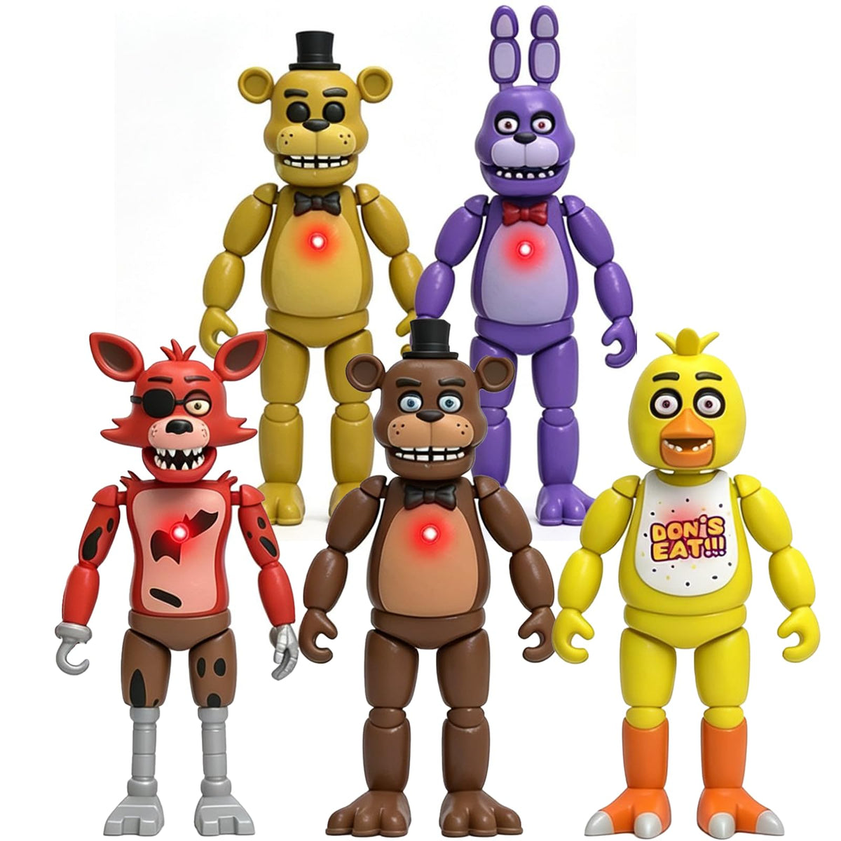 HOpGdd Action Figures Set, 5.5 Inch Movable Joint Toys, Horror Style Collectible Figures, Poseable Doll Set for Display, Cake To