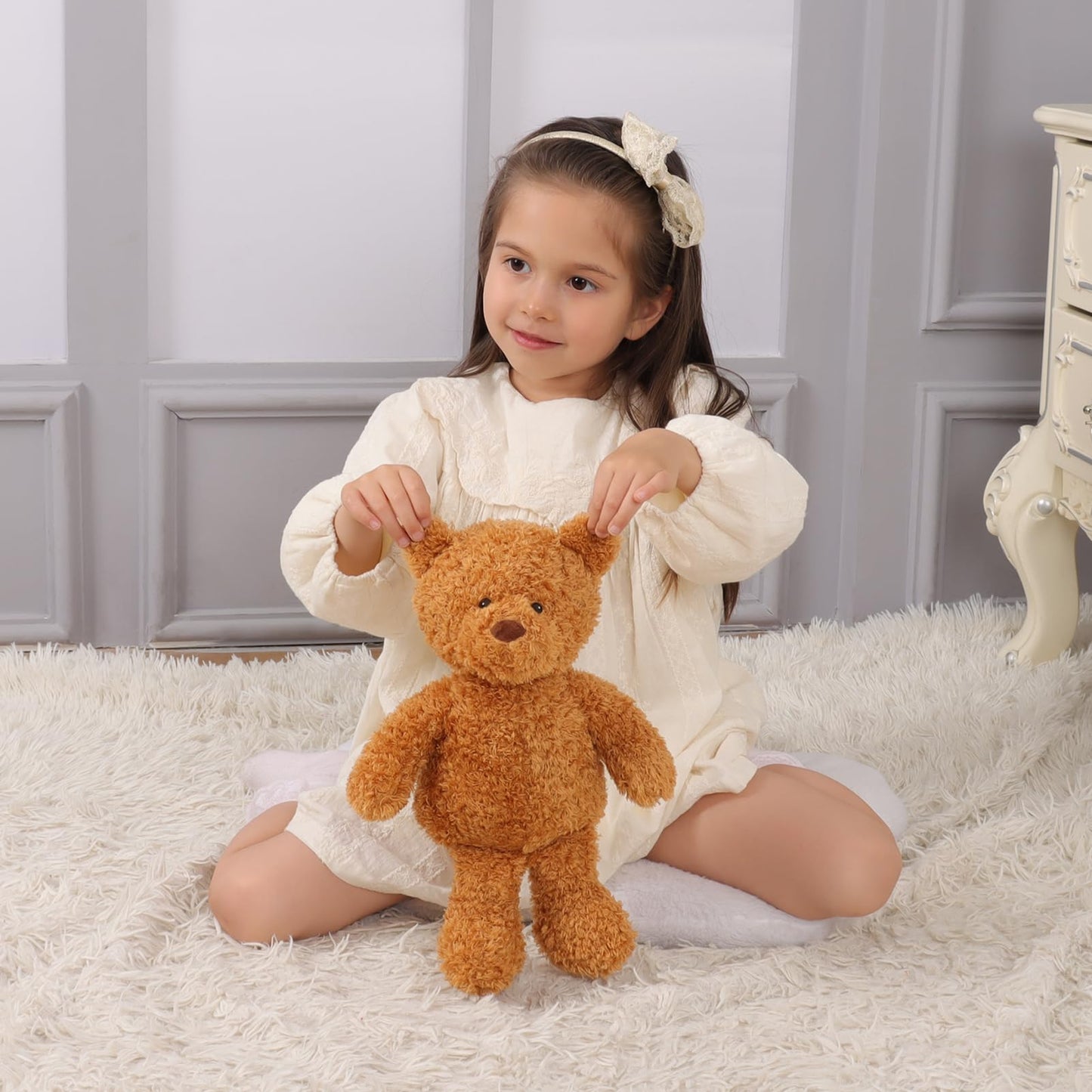 Apricot Lamb Toys Plush Brown Bear Stuffed Animal Soft Cuddly Perfect For Child (Brown Bear, 8.5 Inches)