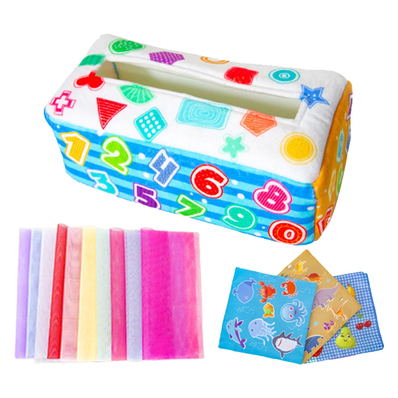 Ilsmysutra Sensory Pull Along Toddler Tissue Box Sensory Toy For Motor Skills Infants|Toys For Baby|Developmental Baby Toys