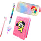 Neel School Stationery Cute Fancy Designer Stationery Gift Set For Kids Unicorn Theme School Supplies Kitty Fur Diary, Pencil Ca