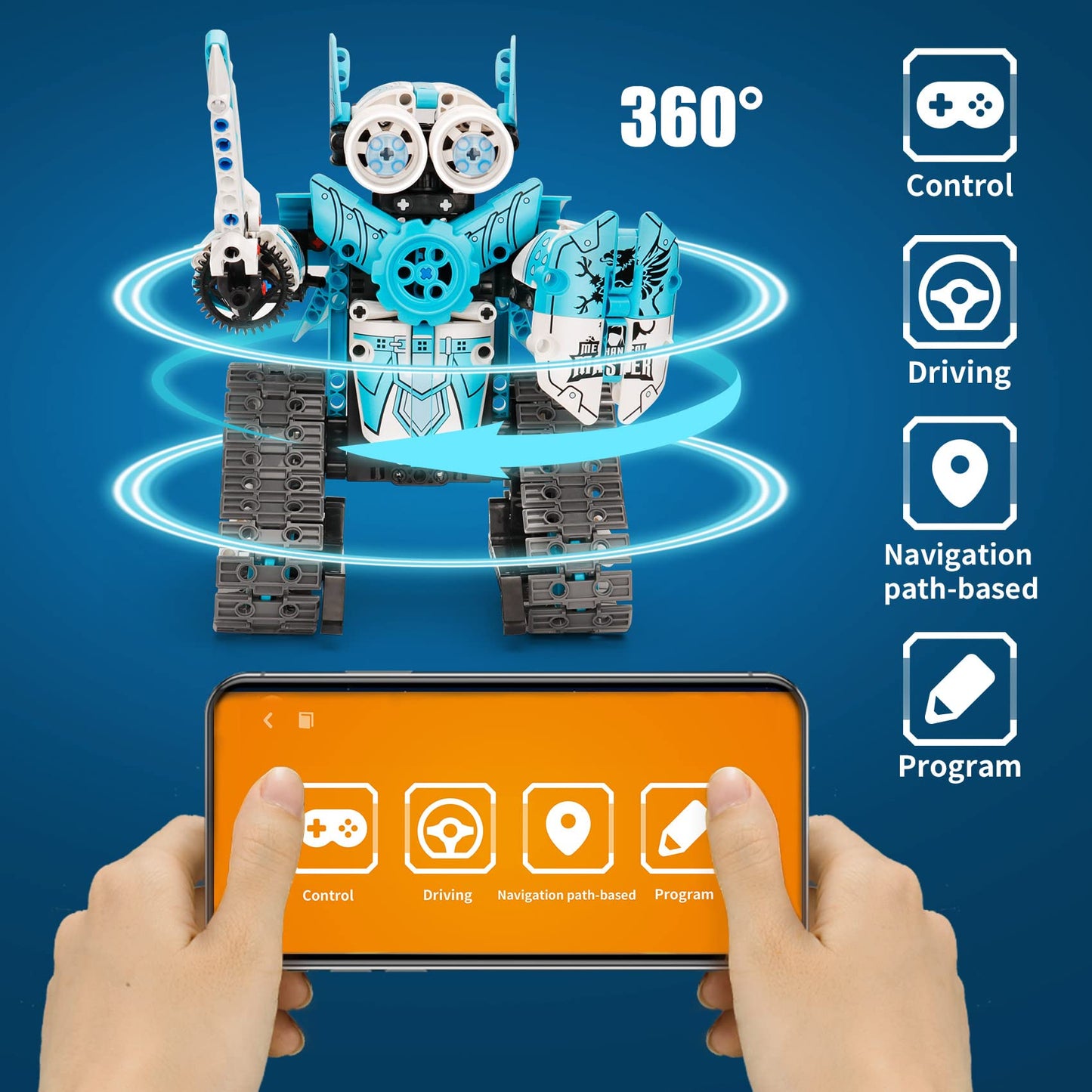 PREPOP Remote Control Robot Building Kits for Kids 6-12- 3 in 1 STEM Projects APP/RC Robotics for Kids Ages 8-12 and up, Christm