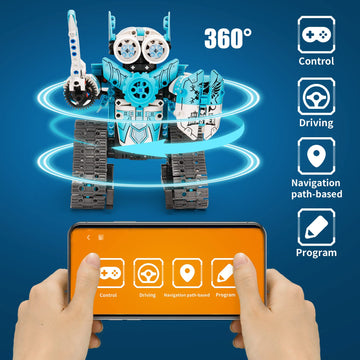 PREPOP Remote Control Robot Building Kits for Kids 6-12- 3 in 1 STEM Projects APP/RC Robotics for Kids Ages 8-12 and up, Christm