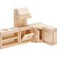 Plantoys Wooden Classic Line Of Dollhouse Furniture- Kitchen Set (9013) | Sustainably Made From Rubberwood And Non-Toxic Paints