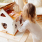 Joinpaya 1 Set Miniature Dollhouse Wooden Bedroom: Diy Mini Furniture Room Pretend Play Bed Wardrobe Kit Accessories3.69X1.38X1.