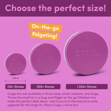 Speks Crags Ferrite Putty, 150+ Ferrite Stones In A Tin, Fidget Toy For Adults & Teens 14+, Desk Toy For Office, Christmas Gift, Holiday Stocking Stuffer, Stress Relief Present | Matte Iris, Small