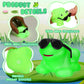 Halloscume 36 Pack Rubber Frogs Squeak and Floating Mini Glow in The Dark Frogs with Glasses Cute Bathtub Toys Swimming Bath Toy