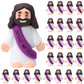 Bememo 25 Pcs Little Jesus Figures Original Design Jesus Love You Mini Rubber Jesus Toys To Hide And Seek Religious Party Favors