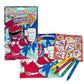 Power Rangers Party Favors Pack ~ Bundle Includes 12 Power Rangers Play Packs Filled with Stickers, Coloring Books, and Crayons