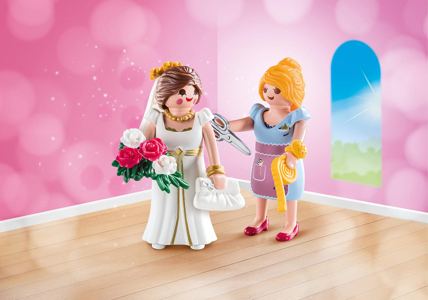 Playmobil Duo Pack Princess and Tailor - Colourful Plastic Figures, Model 70275