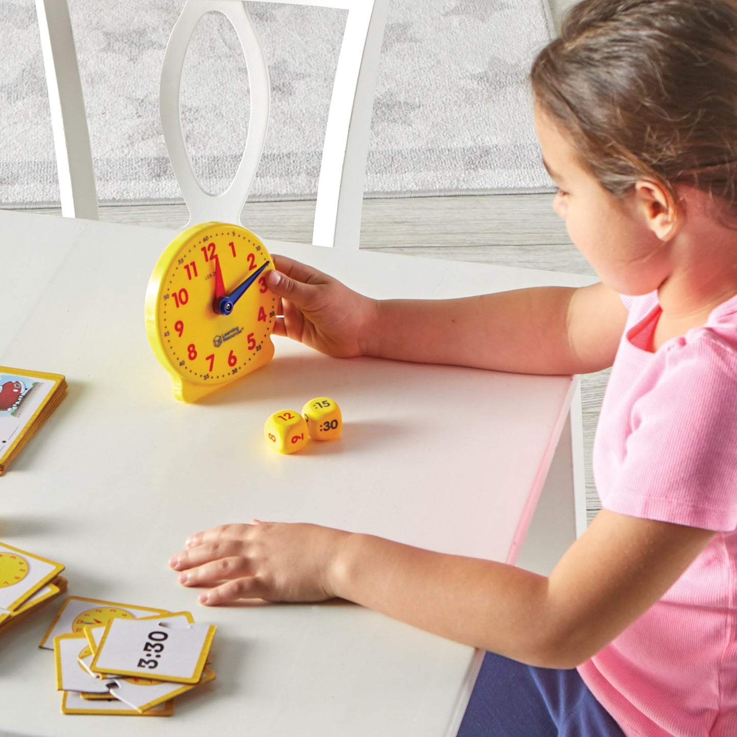 Learning Resources Time Activity Set - 41 Pieces, Montessori Clock, Teaching Time, Ages 5+, Multi Color, Model LER3220