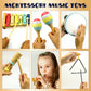 Miniartis Baby Musical Instruments - Montessori Musical Toys For Toddlers 1-3 | Neutral Colors Wooden Percussion Set | Modern Boho Xylophone For Kids With 15 Songbook, Preschool Educational Toys
