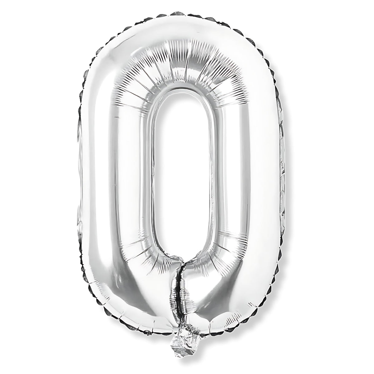 Flyloons 0 number Silver Foil Balloon 16 inch Size Birthday Decoration Items Pack of 1 | 1st Year Balloons | Zero