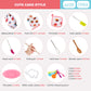Vanmor Cute Kids Cooking And Baking Sets, 24 Pcs Kids Aprons For Girls Toddler Chef Hat Apron Dress Up Chef Costume, Little Girl