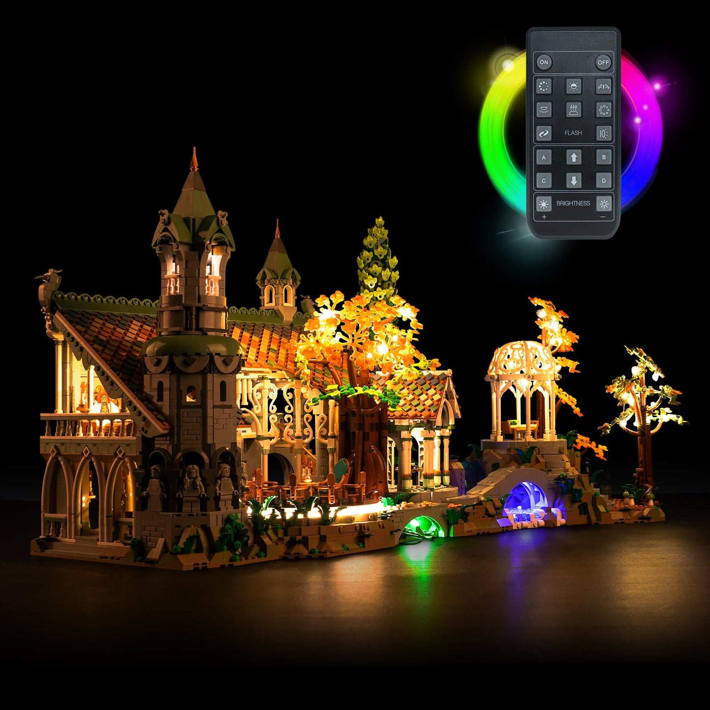 Locolee Led Light Kit Compatible With Lego Rivendell 10316, Remote Control Lighting Set Accessories Compatible With Lego Rivende