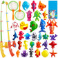 CozyBomB Magnetic Fishing Toys Set for Kids - 30 Plastic Floating Fish, Multicolor for Water Table & Bathtub Fun, Ages 3-6