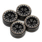 KingVal Replacement 4PCS Brass 1.0'' Beadlock Wheel Rims Tyre Rim Offset -3.15mm Wheel Hub 7mm Compatible with Axial SCX24 RC Cr