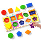 Boby Shapes Wooden Chunky Puzzle (10 Pcs) - Wooden Puzzles For Toddlers, Animal Puzzles For Kids Ages 2+
