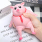 YJHWLF Stretchy Rubber Pig Toy - 5.5" Soft Decompression Doll, High-Elastic, Pig-S Color, Thermoplastic Rubber
