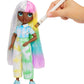 Rainbow High Watercolor & Create Fashion Diy Doll With Washable Watercolors + Tie-Dye Kit, Green Eyes, Long Straight Hair, Bonus