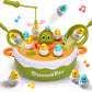 4 In 1 Dinosaur Pop Up Board Games For Kids Magnetic Fishing Turntable Rotating Music Dino Car Tic-Tac-Toe Developmental Toys Boy Girl Birthday Gift Family Operation Games Toddlers 3-5 4-6 5-7 4-8