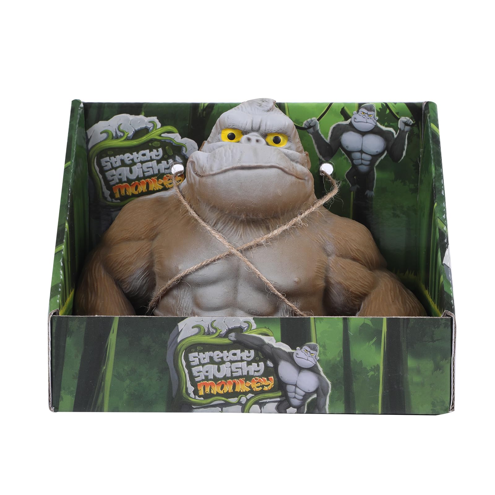 WAYFENGLI Super Stretchy Gorilla Fidget Toy  Squishy Monkey Squeeze Toy  Splat Maxi Kong  Sensory and Fidget Toy for Kids and mature-themeds  Fun Gift for Fidgeters  Ideal Gift for Kids (Brown)