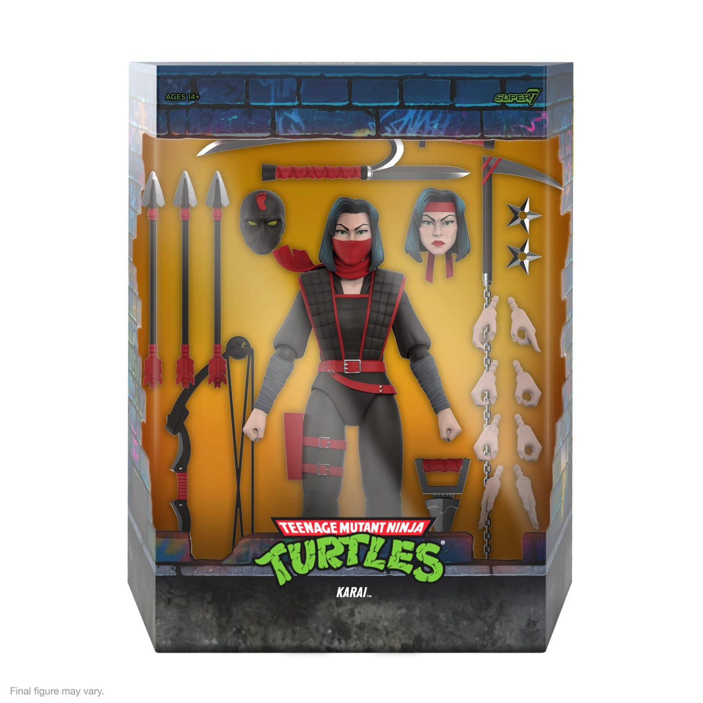 Super7 ULTIMATES! Teenage Mutant Ninja Turtles Karai - 7 TMNT Action Figure with Accessories Classic Cartoon Collectibles and Retro Toys