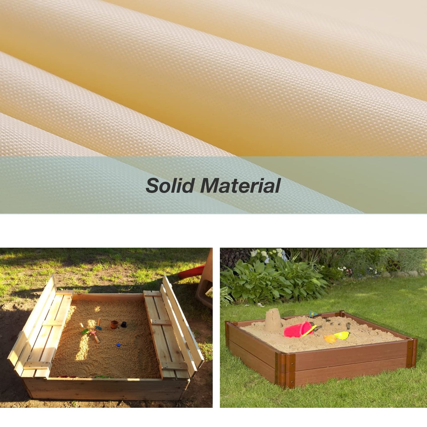 Hoypeyfiy Sandbox Protective Cover With Drawstring (47 * 47 Inches, 59 * 59 Inches) - Kids Sandpit Cover For Sand And Toys Prote