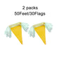 Lybutty 100 Feet Yellow Pennant Banners Flags String Hanging Triangle Bunting Flags,Party Decorations For Grand Opening,Kids Bir