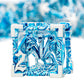 ARUOHHA Hollow DND Dice Set Silver Blue 5-Headed Dragon D and D Dice with Gift Box, Dungeons and Dragons Role Playing Games 7PCS