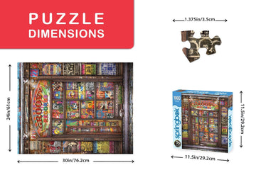 Springbok Groovy Records 1000 Piece Jigsaw Puzzle For Adults Features A Colorful Illustration Of A Classic Record Store