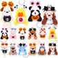 Civaner 12 Pcs Mini Halloween Stuffed Animals Bulk Tiny Soft Halloween Plush Animal Toy Small Pumpkin Bear Puppy Keychain Doll F