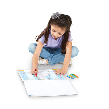 Melissa & Doug Playmats Food Fun Take-Along Paper Coloring And Learning Activity Pads (24 Pages)