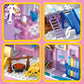 Pink Girls Ski Resort Winter Village House Building Set Compatible With Lego Friends Snow Cabin Collection, Construction Educational Toy For Kids Age 8-12 And Up 1042 Pcs