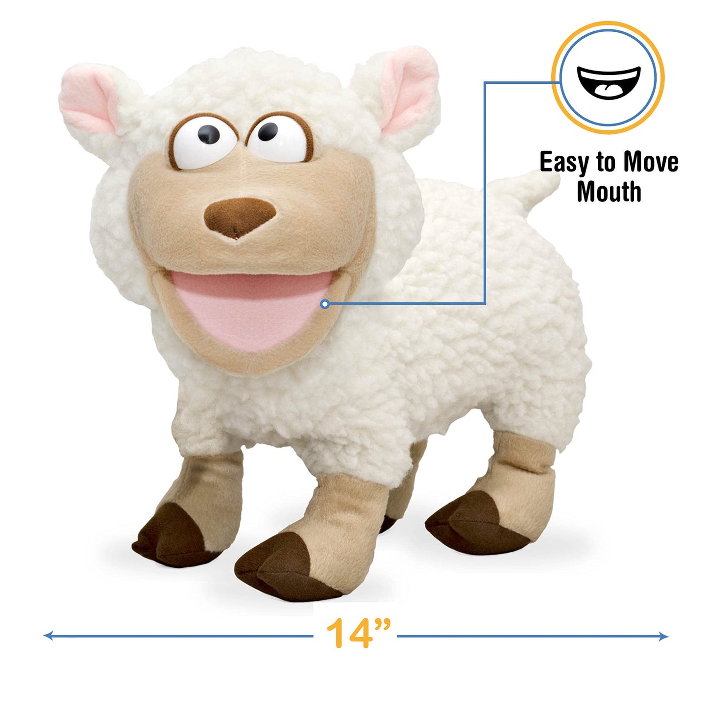 14 Silly Lamb  Sheep  Animal Hand Puppet