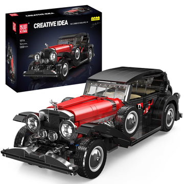 Mould King 10114 Classic Car Building Toy Set, Moc Vintage Car Model Building Block Kit, Technology Retro Car Toy For Kids Age 8+ Static Version(1,308 Pieces)
