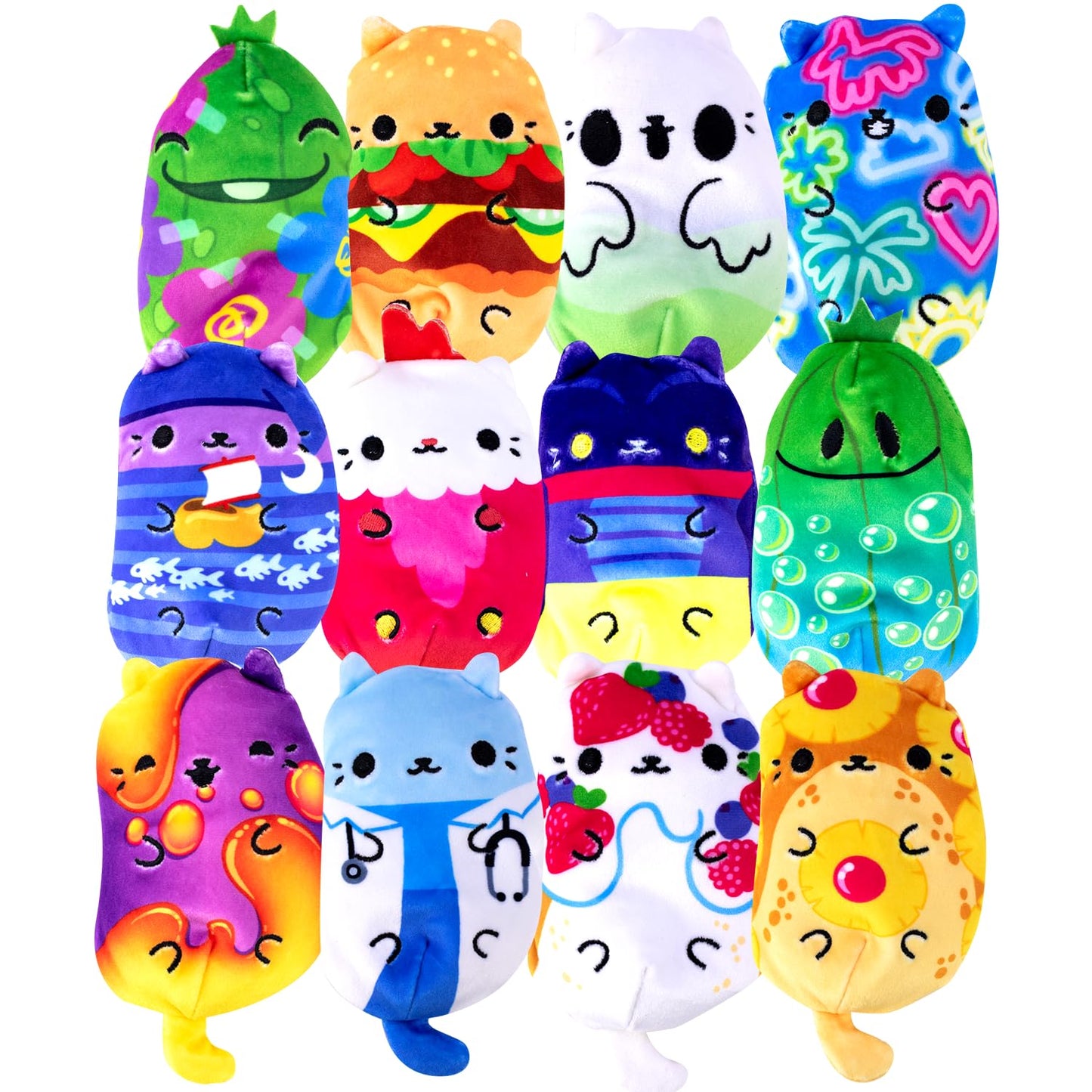 Cats Vs Pickles 2 Pack Mystery Bags Bean Filled Plushies (Styles Will Vary)
