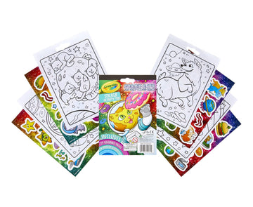 Crayola Sticker Activity & Coloring Pad, Cosmic Cats, 25 Cat Coloring Pages & 4 Sticker Sheets, Gift For Kids