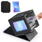 Uaono Card Deck Box With Mtg Commander Display, Patented Design Card Deck Case Holds 100+ Double-Sleeved Cards, Pu Leather Cards Storage Box For Tcg With 2 Dividers, 1 Toploader (Black)