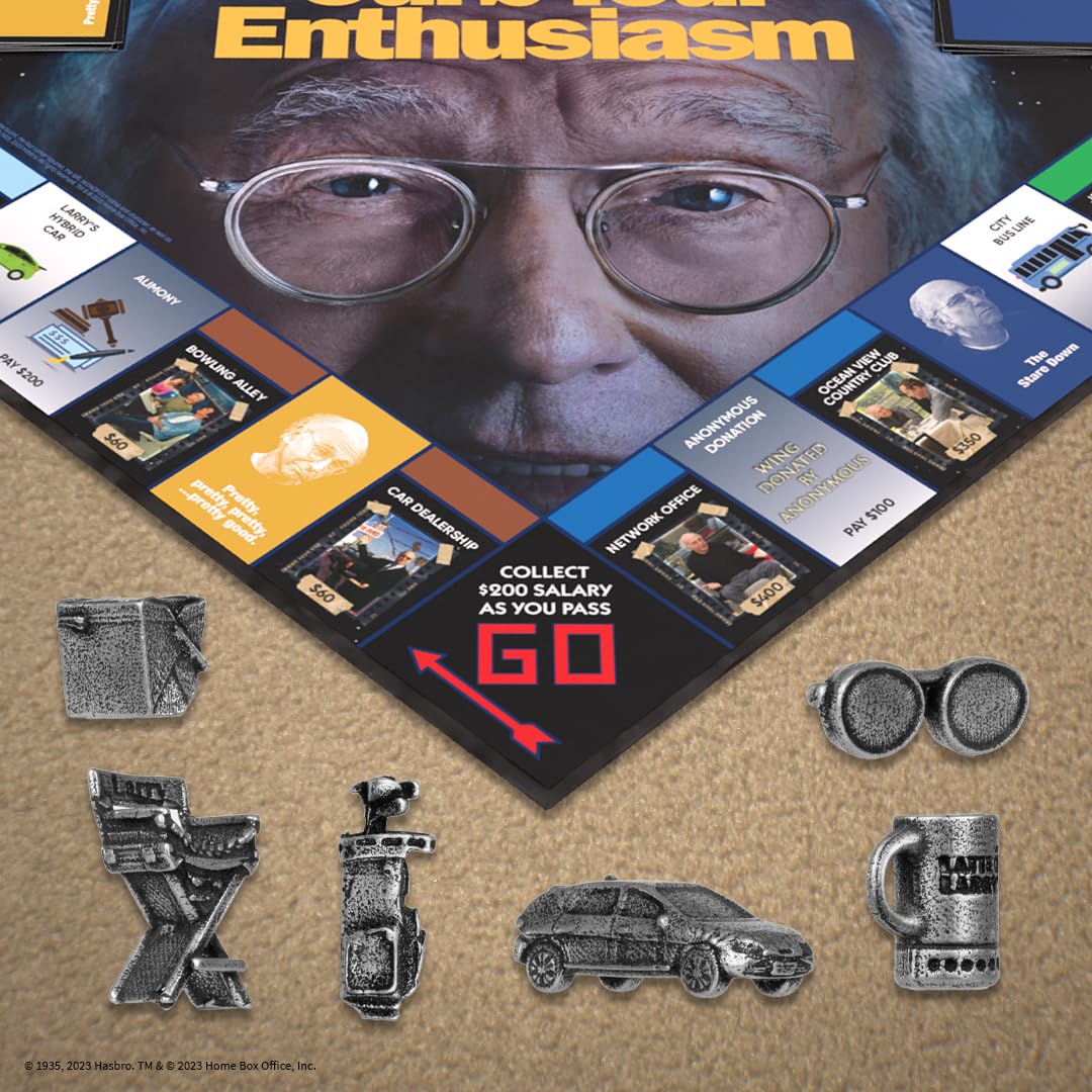Monopoly Curb Your Enthusiasm | Play As Larry’S Glasses, Golf Clubs, Hybrid Car & More | Officially Licensed Collectible Game Based On Hit Hbo Comedy Series